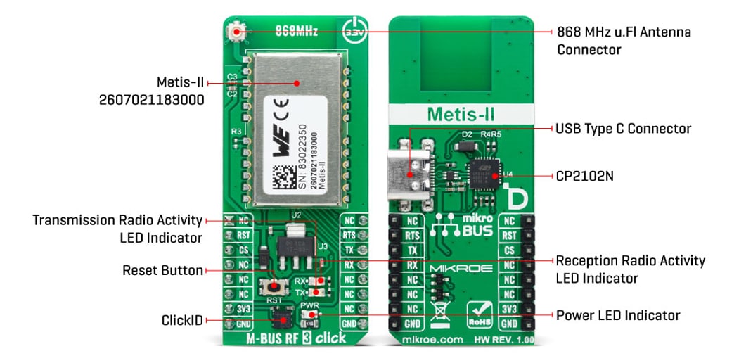 Mikroe M-BUS RF 3 Click